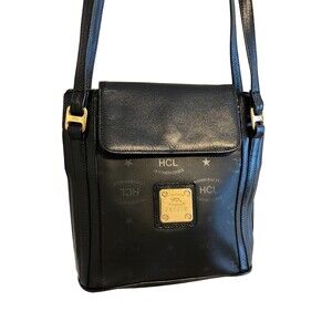 Vintage HCL Bag Hand Crafted Leather Black Leather Shoulder Bag